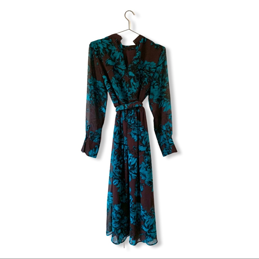 Who What Wear Sheer Long Sleeve Sheer Maxi Dress.